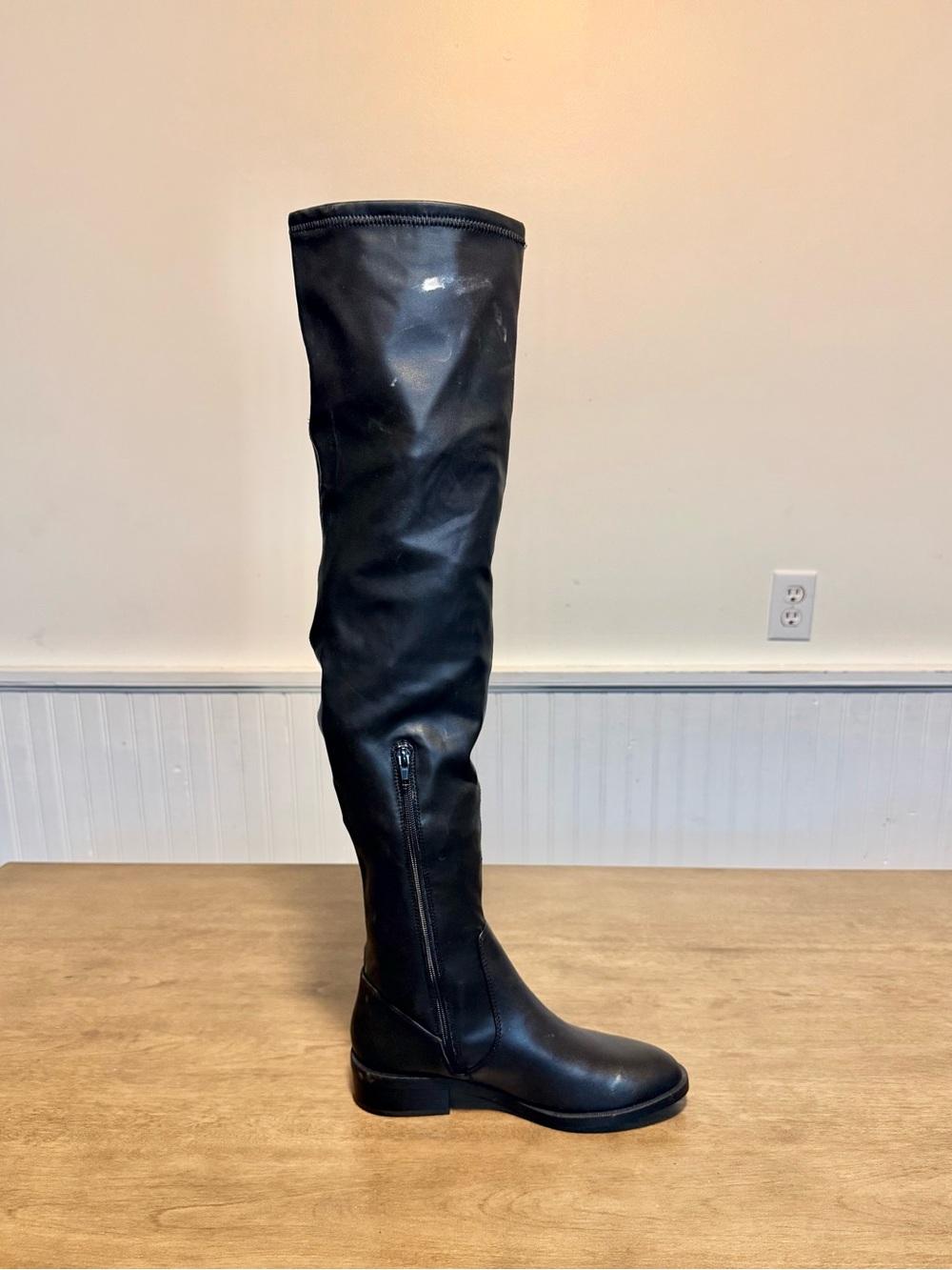 Defective Aldo Black Over-The-Knee Stretch Boot - Costume or Everyday Use